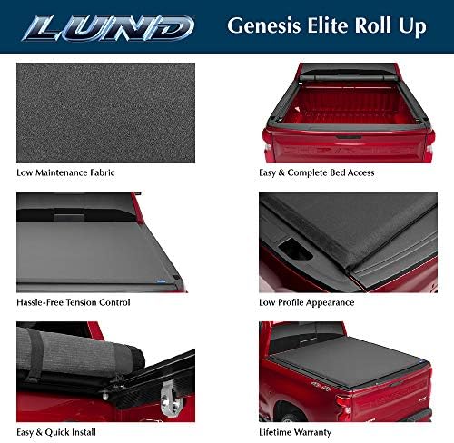 Lund Genesis Elite Roll Up Soft Roll Up Bead Medneau כיסוי | 96880 | מתאים 2004 - 2012 שברולט/GMC קולורדו/קניון 5 '1
